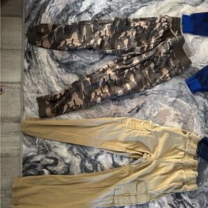 Childrens Place Kids Camo and Tan Cargo Pants
